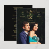 Budget Photo Luxury Faux Golden Fancy Calligraphy (正面/裏面)