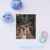 Budget Photo Modern Chic Handwriting Thank You Fly チラシ (シングル)