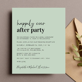 Budget Photo Sage Wedding Reception Invitation