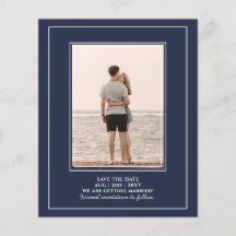 BUDGET PHOTO Save the Dates Navy Blue 結婚's