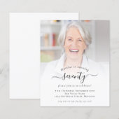 Budget Photo Script 70th Birthday Partyへの招待 (正面/裏面)