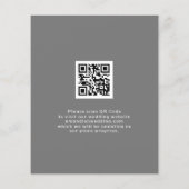 Budget Photo Simple QR Code Gray Save The Date (裏面)