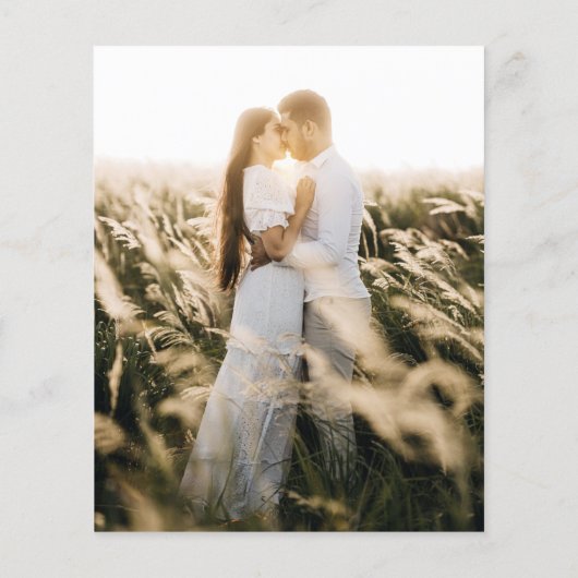 Budget Photo Wedding Invitation Classic White  チラシ (裏面)