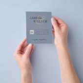 Budget Photo Wedding Invitation Save Date QR Code  チラシ (手)