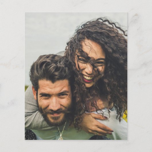 Budget Photo Wedding Invitation Save Date QR Code  チラシ (裏面)