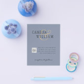 Budget Photo Wedding Invitation Save Date QR Code  チラシ (シングル)