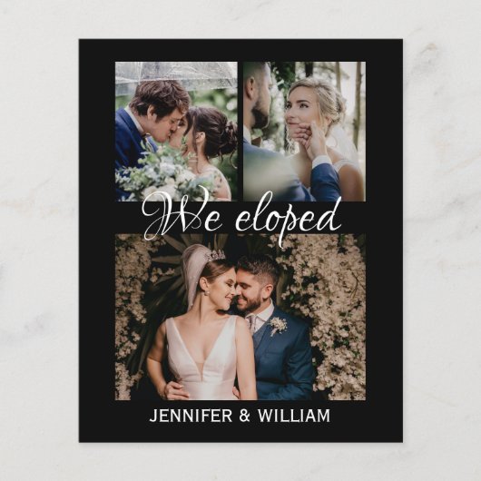 Budget Photocollage We Eloped 結婚's Announcement (正面)