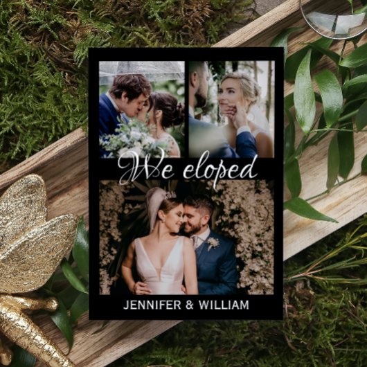 Budget Photocollage We Eloped 結婚's Announcement