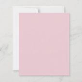 Budget Pink Floral Bridal Shower Invitation (裏面)