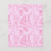 Budget Pink & Red Hand-Drawn Wedding (裏面)