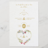 Budget Pink & Red Shades Heart Romantic Botanical (正面)