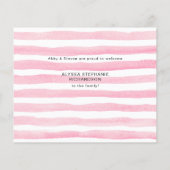 Budget Pink Welcome 1フォトベビー発表 (裏面)