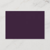 BUDGET PLUM PURPLE モノクロテンプレート 名刺 (裏面)