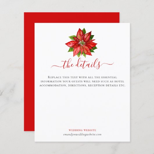 Budget Poinsettiaクリスマススクリプト結婚の詳細 (正面/裏面)