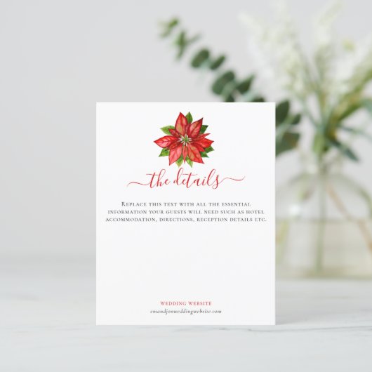 Budget Poinsettiaクリスマススクリプト結婚の詳細 (スタンド正面)