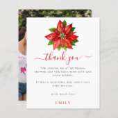 Budget Poinsettia写真ブライダルシャワーありがとう (正面/裏面)