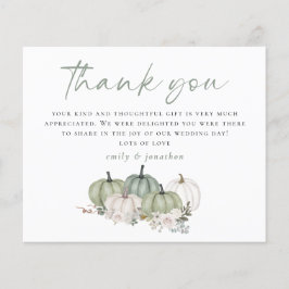 Budget Pumpkins Sage Photo 結婚'S Thank You