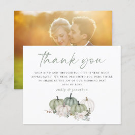Budget Pumpkins Sage Photo 結婚'S Thank You