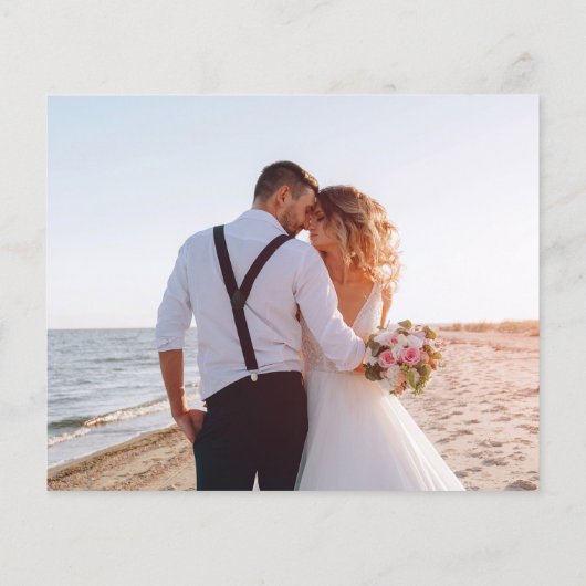 Budget Purpleフローラ結婚の写真ありがとう (裏面)