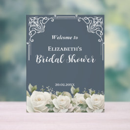 Budget Purple Florals Bridgerton Bridal Shower アクリルサイン