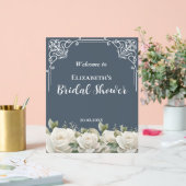 Budget Purple Florals Bridgerton Bridal Shower アクリルサイン (ウェディング)
