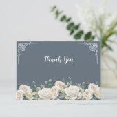 Budget Purple Florals Bridgerton Bridal Shower サンキューカード (スタンド正面)