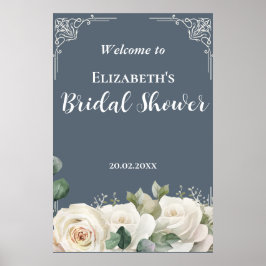 Budget Purple Florals Bridgerton Bridal Shower ポスター