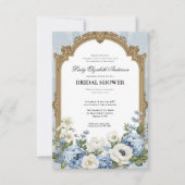 Budget purple Florals Bridgerton Bridal Shower 招待状 (正面)