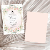 Budget Purple Florals Bridgerton Bridal Shower 招待状