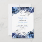 Budget Purple Florals Bridgerton Bridal Shower 招待状 (正面)