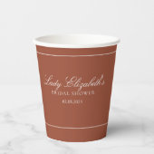 Budget Purple Florals Bridgerton Bridal Shower 紙コップ (正面)