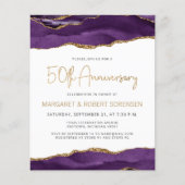 Budget Purple Gold Agate 50th Anniversary Invite (正面)