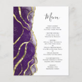 Budget Purple Gold Ink Wedding Menu (正面)
