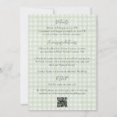 Budget Purple Lilac Greenery Elegant Wedding 招待状 (裏面)