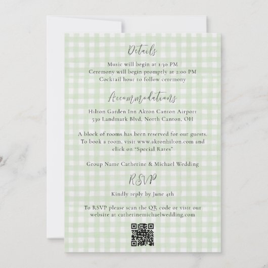 Budget Purple Lilac Greenery Elegant Wedding 招待状 (裏面)