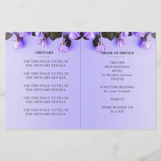 Budget Purple Photoお祝いof Life Program (裏面)