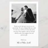 Budget Purple Photo Collage'結婚s Thank You チラシ (裏面)