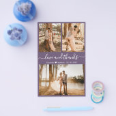 Budget Purple Photo Collage'結婚s Thank You チラシ (シングル)