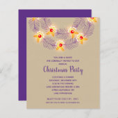 Budget Purple Wreath Christmas Holiday Invitations (正面/裏面)