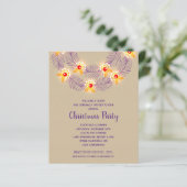 Budget Purple Wreath Christmas Holiday Invitations (スタンド正面)
