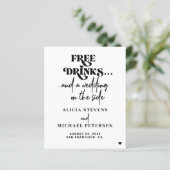 Budget QR code casual wedding save the date card (スタンド正面)