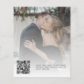 Budget QR CODE modern photo wedding invitation (裏面)