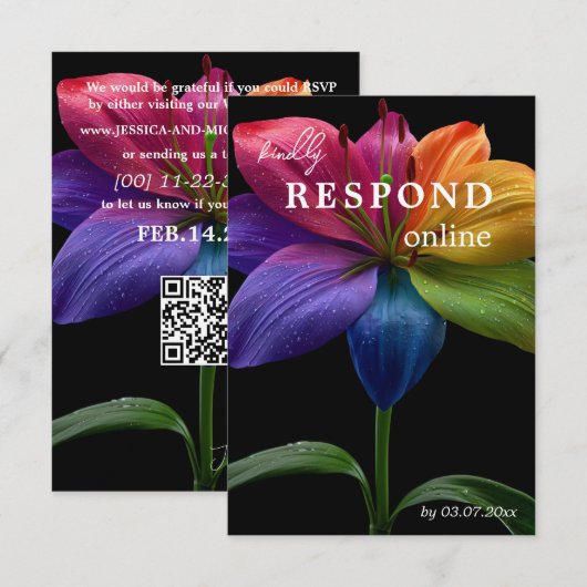 🌈 Budget Respond online 出欠カード (正面/裏面)