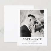 BUDGET Retro Elegant Photo Wedding Save the date (正面/裏面)