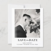 BUDGET Retro Elegant Photo Wedding Save the date (正面)