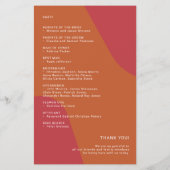 Budget retro wedding program template チラシ (裏面)
