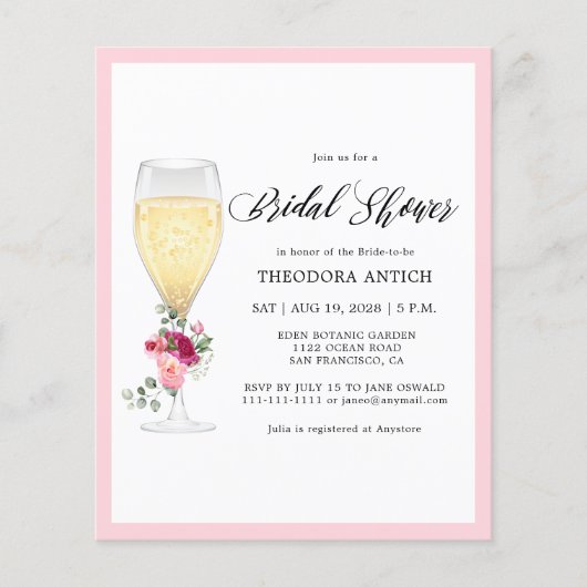 Budget Romantic Floral Bridal Shower (正面)