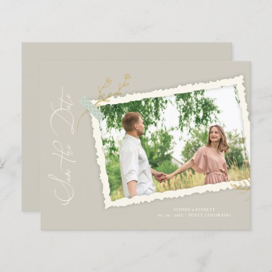 Budget Romantic Vintage Photo Album Scrapbook (正面/裏面)