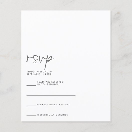 BUDGET RSVPカード チラシ (正面)