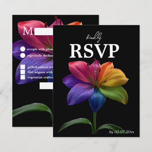 🌈 Budget RSVP Feast & Flourish Technicolor Love  (正面/裏面)